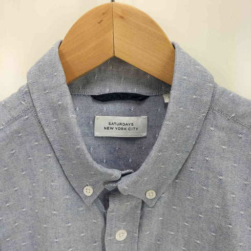 サタデーズニューヨークシティ Saturdays NYC ジャガード ボタンダウン オックスフォード L/S シャツ メンズ import:L