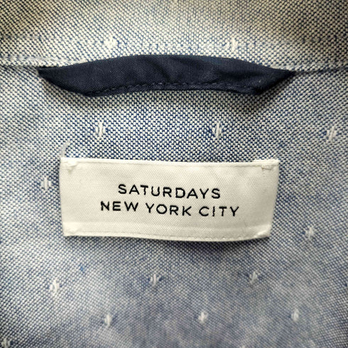 サタデーズニューヨークシティ Saturdays NYC ジャガード ボタンダウン オックスフォード L/S シャツ メンズ import:L