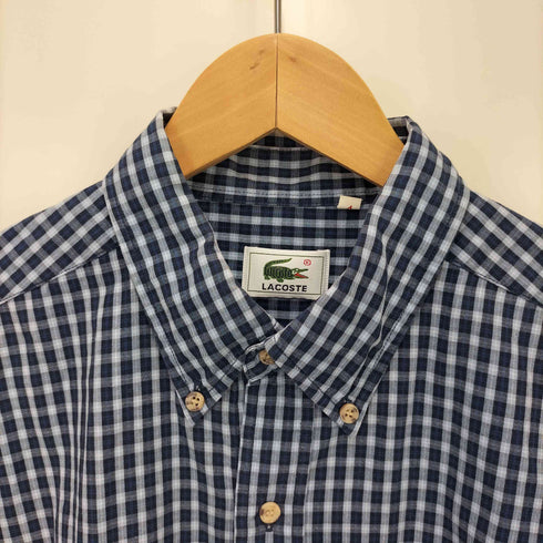 ラコステ LACOSTE チェック ボタンダウン S/S シャツ メンズ 4