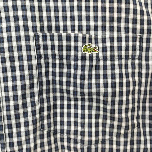 ラコステ LACOSTE チェック ボタンダウン S/S シャツ メンズ 4