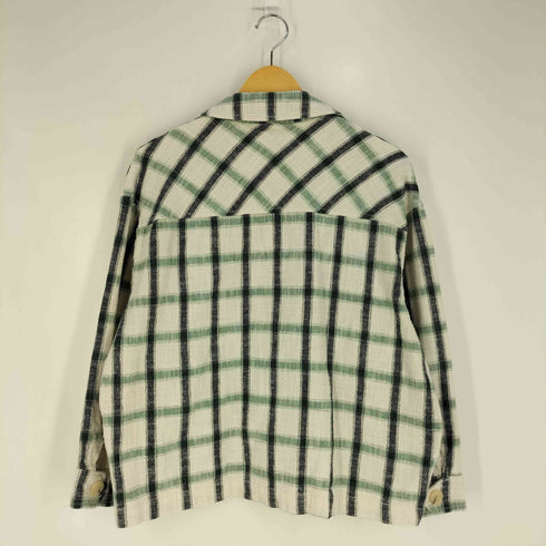 ザラ ZARA チェック クロップド シャツジャケット レディース import:XS