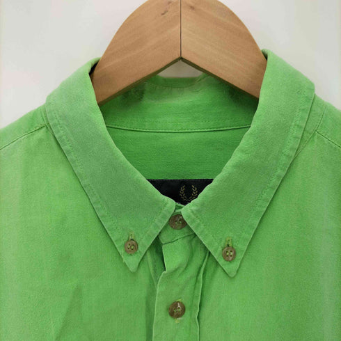 フレッドペリー FRED PERRY 90S イタリア製 ロゴ 刺繍 ボタンダウン シャツ メンズ import:L