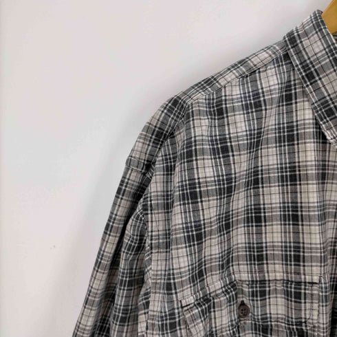 ギャップ Gap 80-90s 紺タグ レギュラーカラーチェックシャツ メンズ import:XL