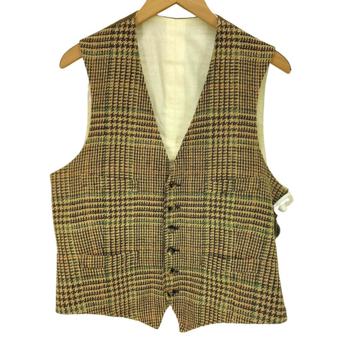 ポロラルフローレン POLO RALPH LAUREN 25SS Glen Plaid Linen Blend Vest グレン チェック リネンブレンド プラッド ベスト メンズ 40S