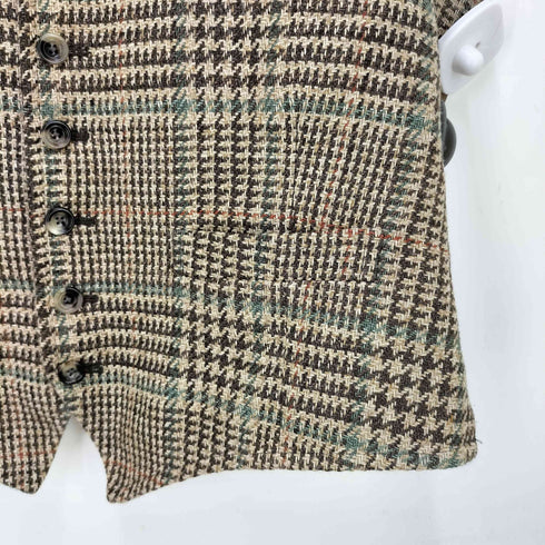ポロラルフローレン POLO RALPH LAUREN 25SS Glen Plaid Linen Blend Vest グレン チェック リネンブレンド プラッド ベスト メンズ 40S