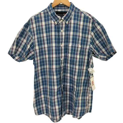 ヴァン VAN チェック ボタンダウン S/S シャツ メンズ import:XL