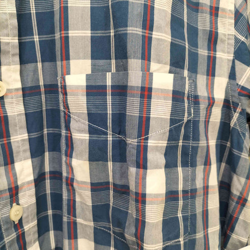 ヴァン VAN チェック ボタンダウン S/S シャツ メンズ import:XL