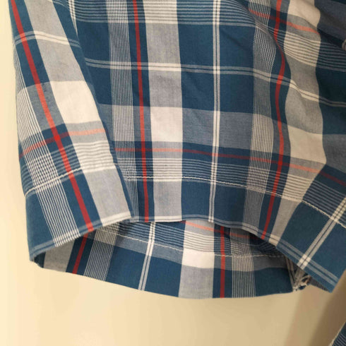 ヴァン VAN チェック ボタンダウン S/S シャツ メンズ import:XL