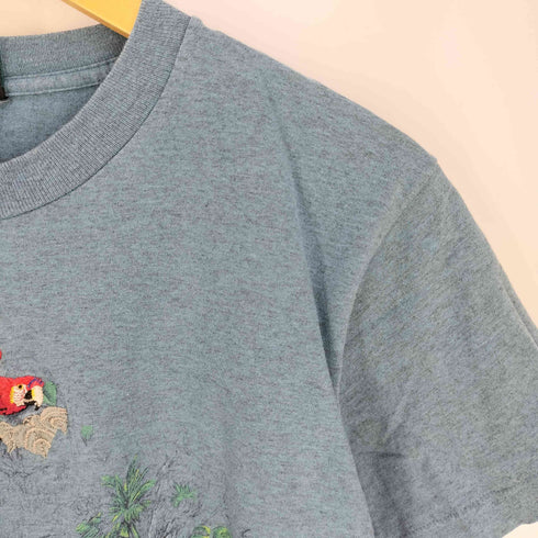 ハビタット Habitat 90s USA製 シングルステッチ アニマル 刺繍 プリント Tシャツ メンズ import:S
