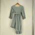ファーファー furfur YOiM ストライプ アシンメトリーデザイン ギャザー ワンピース レディース