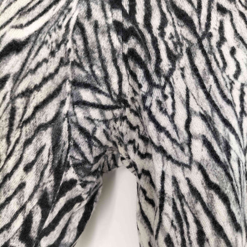 Justcavalli ゼブラ柄 ウールシルク Vネックニット レディース import:M