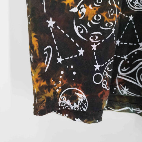 KAPAS ネパール製 タイダイ 宇宙柄 クルーネックTシャツ メンズ 46
