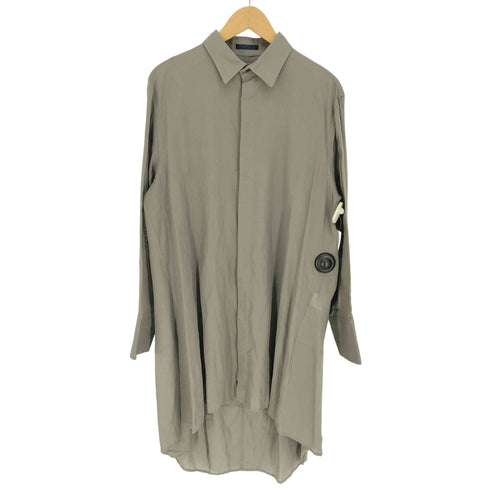 レギュレーションヨウジヤマモト REGULATION Yohji Yamamoto 24SS COTTON GEORGETTE BACKSIDE FLARE SHIRTS コットン ジョーゼット バックサイド シャツ レディース JPN:2