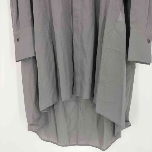 レギュレーションヨウジヤマモト REGULATION Yohji Yamamoto 24SS COTTON GEORGETTE BACKSIDE FLARE SHIRTS コットン ジョーゼット バックサイド シャツ レディース JPN:2