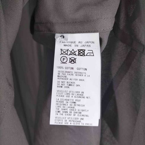 レギュレーションヨウジヤマモト REGULATION Yohji Yamamoto 24SS COTTON GEORGETTE BACKSIDE FLARE SHIRTS コットン ジョーゼット バックサイド シャツ レディース JPN:2