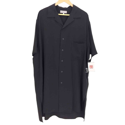 ヨウジヤマモトプールオム Yohji Yamamoto POUR HOMME 24SS トリアセテート ポリ 開襟 オープンカラー S/S ビッグ シャツ メンズ JPN:3