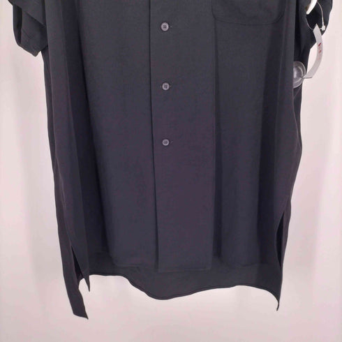 ヨウジヤマモトプールオム Yohji Yamamoto POUR HOMME 24SS トリアセテート ポリ 開襟 オープンカラー S/S ビッグ シャツ メンズ JPN:3