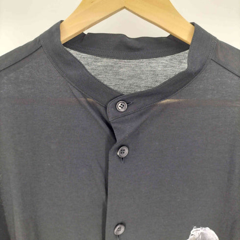 ヨウジヤマモトプールオム Yohji Yamamoto POUR HOMME 25SS C/Ny JERSEY B HANDWRITTEN PRINT LONG BLOUSE ジャージ ハンドリトゥン プリント ロング ブラウス シャツ LOOK-33 メンズ JPN:4