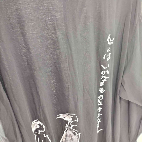 ヨウジヤマモトプールオム Yohji Yamamoto POUR HOMME 25SS C/Ny JERSEY B HANDWRITTEN PRINT LONG BLOUSE ジャージ ハンドリトゥン プリント ロング ブラウス シャツ LOOK-33 メンズ JPN:4
