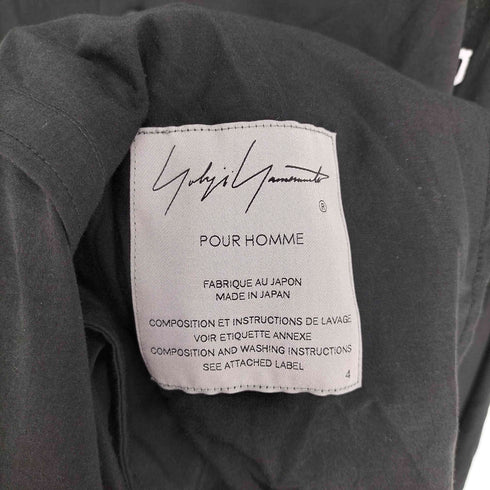 ヨウジヤマモトプールオム Yohji Yamamoto POUR HOMME 25SS C/Ny JERSEY B HANDWRITTEN PRINT LONG BLOUSE ジャージ ハンドリトゥン プリント ロング ブラウス シャツ LOOK-33 メンズ JPN:4