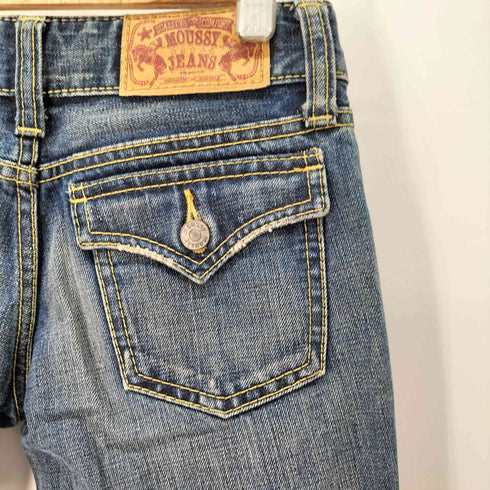 マウジー moussy ダメージ加工ローライズブーツカットデニムパンツ レディース US:26-27