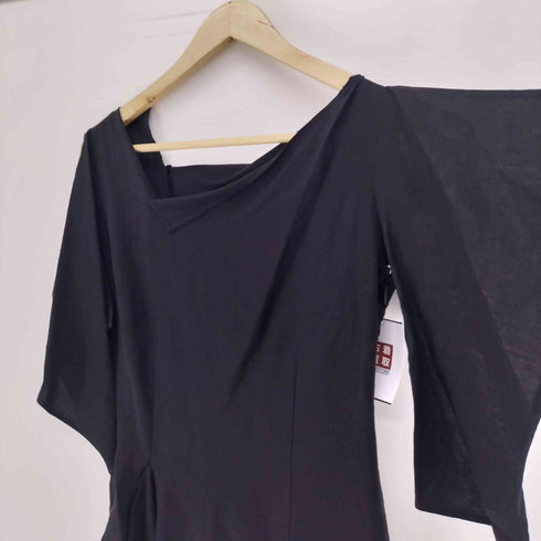 ヨウジヤマモト Yohji Yamamoto 24SS CU/LI GABARDINE FLAP SLEEVE DRESS キュプラ リネン ギャバジン フラップ スリーブ ドレス ワンピース LOOK-44 レディース JPN:1