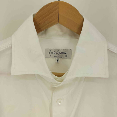 ヨウジヤマモトプールオム Yohji Yamamoto POUR HOMME 24SS CHAIN STITCH BROARD J-SPARE COLOR BLOUSE チェーン ステッチ ブロード カラー ブラウス シャツ メンズ JPN:2