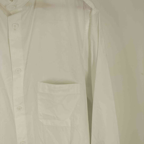 ヨウジヤマモトプールオム Yohji Yamamoto POUR HOMME 24SS CHAIN STITCH BROARD J-SPARE COLOR BLOUSE チェーン ステッチ ブロード カラー ブラウス シャツ メンズ JPN:2