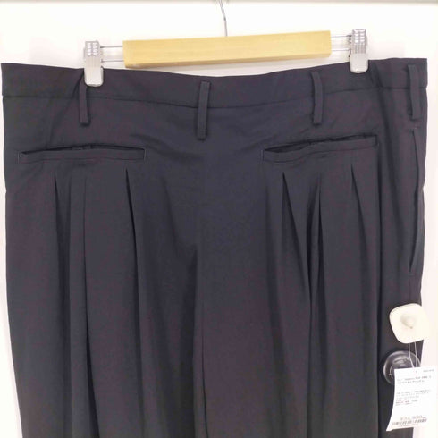 ヨウジヤマモトプールオム Yohji Yamamoto POUR HOMME 24SS TA TUXEDO 12 TUCKS PANTS タキシード 1タック ワイド スラックス パンツ メンズ JPN:3