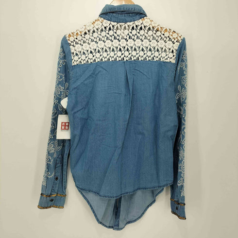 デシグアル Desigual Laila Denim Cutaway Embroidery Shirt レディース import:XS