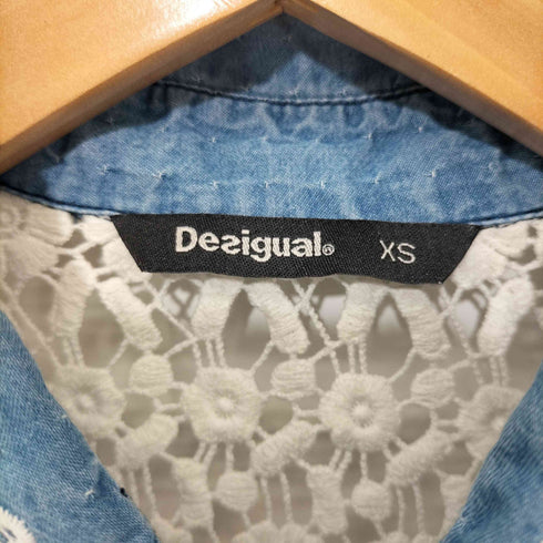デシグアル Desigual Laila Denim Cutaway Embroidery Shirt レディース import:XS