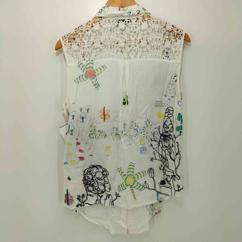 デシグアル Desigual 刺繍ノースリーブブラウス レディース import:S