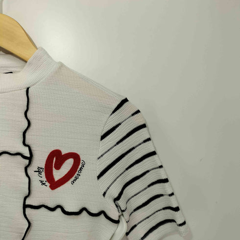 デシグアル Desigual パッチワーク ショート メリヤスTシャツ レディース import:M