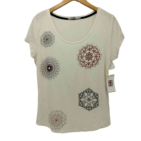 デシグアル Desigual Sonja Blanc Tシャツ レディース import:M