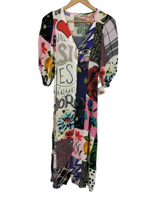 デシグアル Desigual パッチワーク ミディシャツワンピース レディース import:S