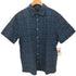 バナナリパブリック BANANA REPUBLIC SS INDIGO レギュラーカラー 総柄 S/S シャツ メンズ import:M