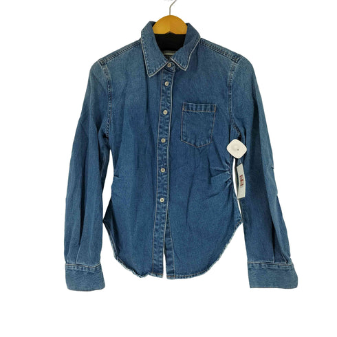 マウジー moussy WAIST FIT デニムシャツ レディース FREE