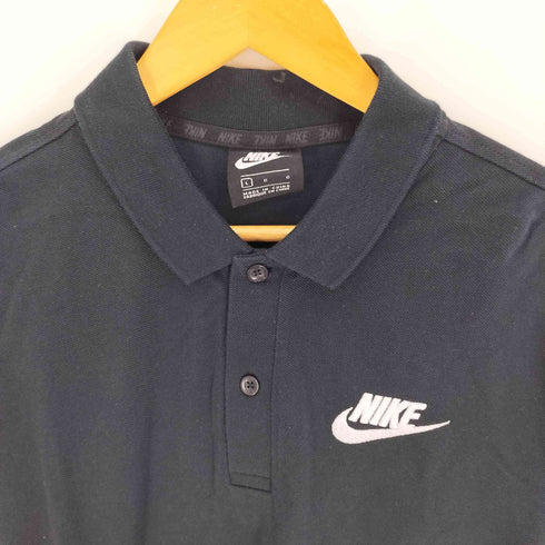 ナイキ NIKE 21SS ロゴ 刺繍 鹿の子 ポロ シャツ メンズ import:L