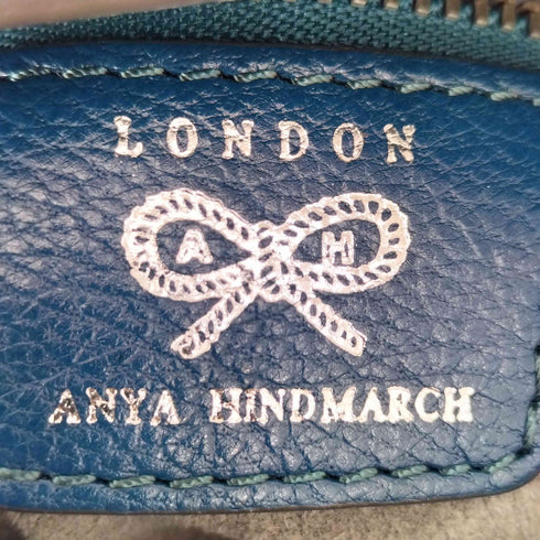 アニヤハインドマーチ ANYA HINDMARCH レザー×キャンバス コンビ ショルダーバック レディース