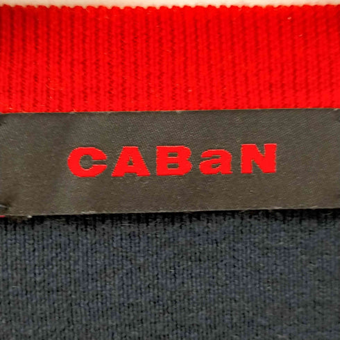 キャバン CABaN コットンカシミヤ バイカラークルーネックカーディガン レディース FREE