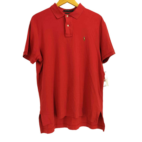 ポロラルフローレン POLO RALPH LAUREN PIMA SOFT TOUCH ロゴ刺繍 ポロシャツ メンズ import:L