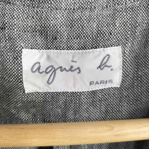 アニエスベー agnes b. リネンロングコート レディース FR:40