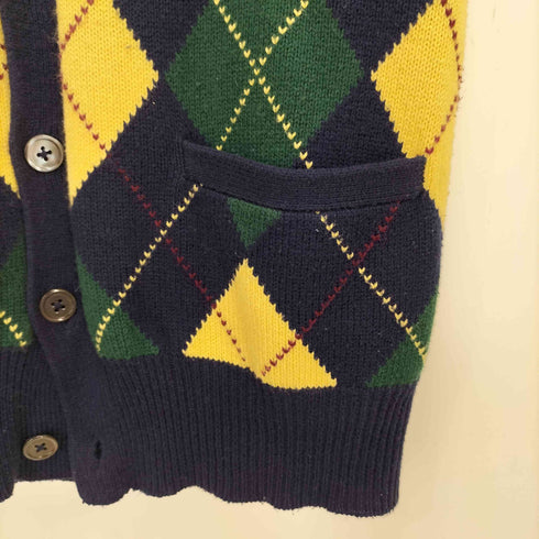 ポロバイラルフローレン Polo by RALPH LAUREN 復刻タグ アーガイル カシミヤ混 コットン ノースリーブ カーディガン メンズ import:S