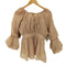 ナチュラルビューティーベーシック NATURAL BEAUTY BASIC 24SS シアー ギャザー ペプラム ブラウス レディース JPN:S