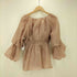 ナチュラルビューティーベーシック NATURAL BEAUTY BASIC 24SS シアー ギャザー ペプラム ブラウス レディース JPN:S