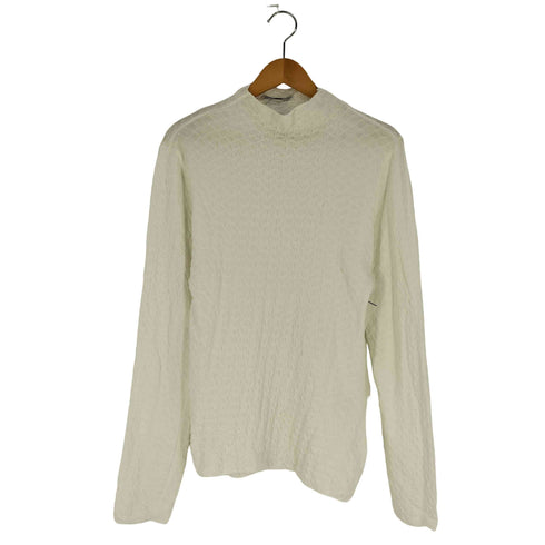 ザラ ZARA エンボス生地 ハイネック ロングスリーブTシャツ レディース import:M
