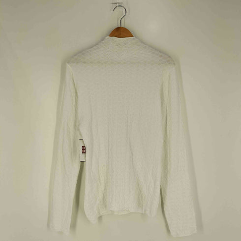 ザラ ZARA エンボス生地 ハイネック ロングスリーブTシャツ レディース import:M