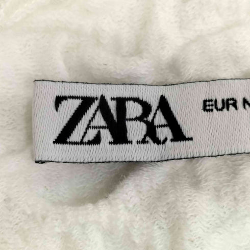 ザラ ZARA エンボス生地 ハイネック ロングスリーブTシャツ レディース import:M
