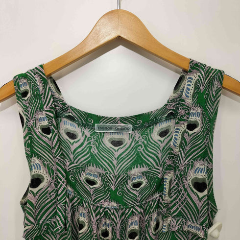 ツモリチサト TSUMORI CHISATO 孔雀柄 ノースリーブワンピース レディース JPN:2