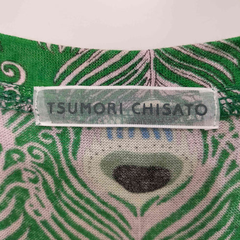 ツモリチサト TSUMORI CHISATO 孔雀柄 ノースリーブワンピース レディース JPN:2